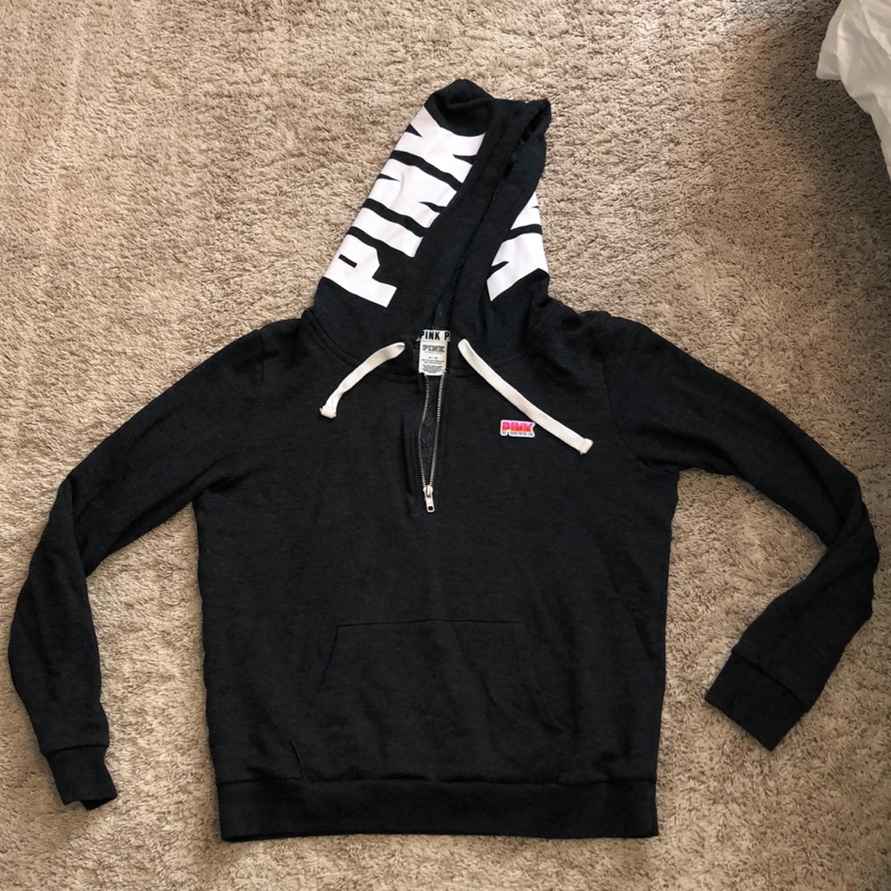 PINK Victoria Secret 3/4 Hoodie Sweater